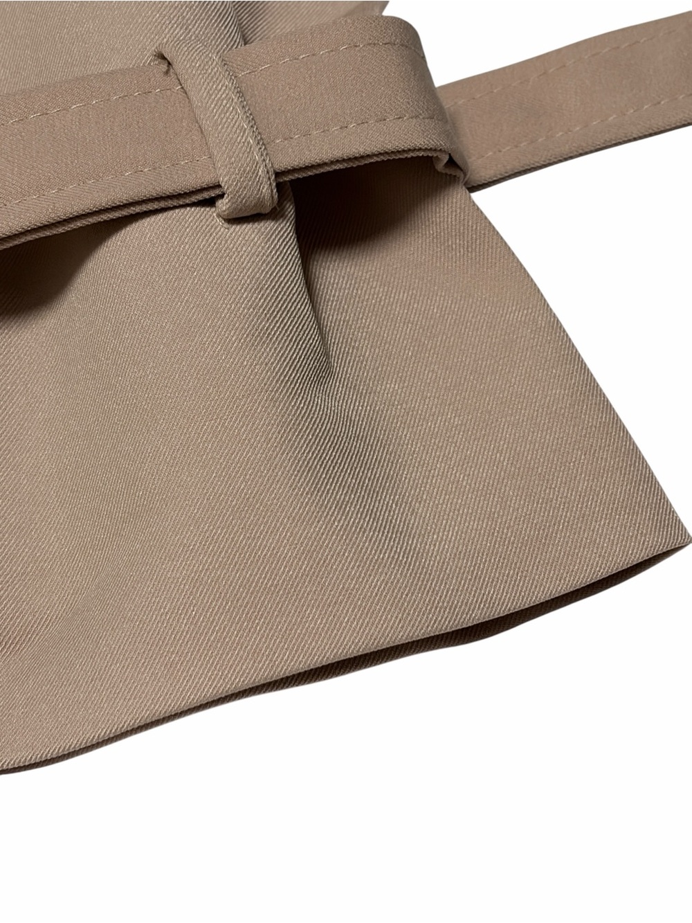 new Classic Double-Breasted Belted Long Camel Trench Coat, Full-Length Overcoat - Picture 13 of 16